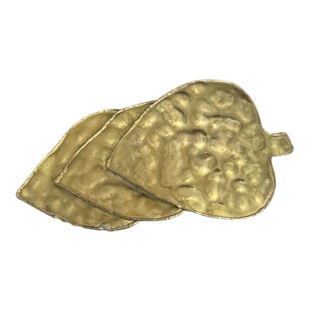 Vintage Equus three Leaves Gold belt Buckle Leaf-Shaped Brooch handmade in India